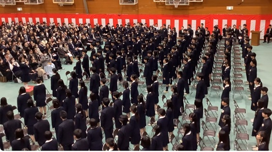 中学卒業式　大地讃頌合唱